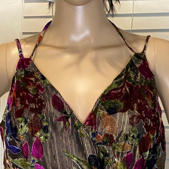 Beautiful Gianni Bini Morgan Lurex Velvet Wrap Multi-Colored Sexy Dress Sz 6 VGC - Picture 5 of 12